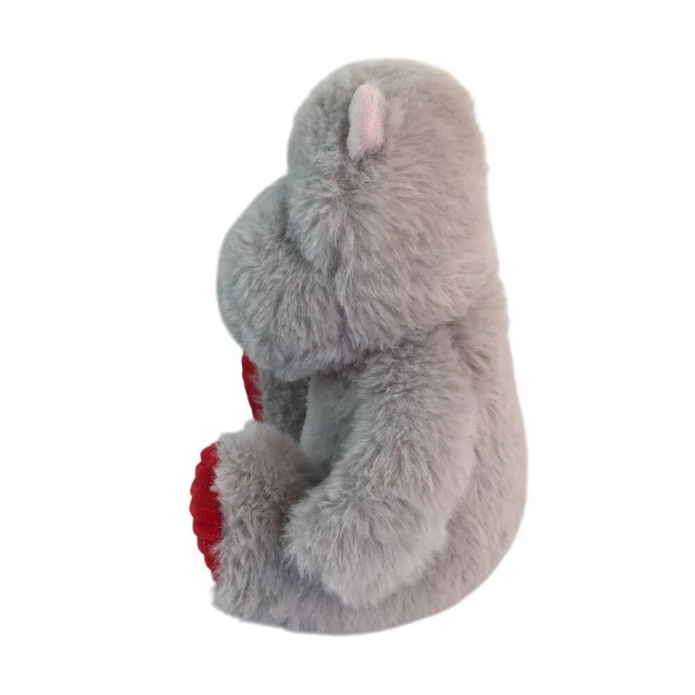 Walmart Grey Red Hippopotamus Plush 8